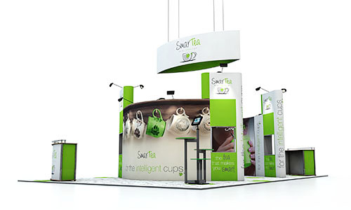 Pop up stands are skilfully linked through clever design to create attention-grabbing, customised exhibition stands. Linked pop ups are a great medium for improving your brand awareness with large areas available to display your marketing message. The linked pop up is an excellent choice for first time and experienced exhibitors alike. 